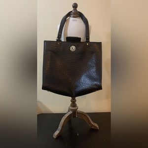 DKNY - Large Black French Grain Leather Handbag